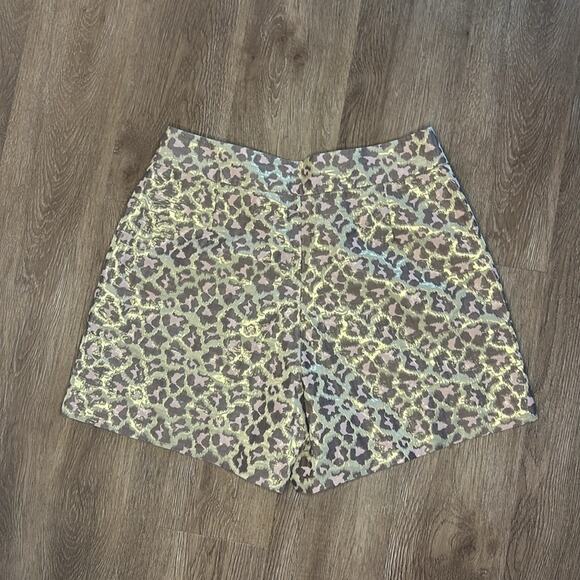 NWT J.Crew Metallic Leopard Trouser Shorts Size 8 - Picture 5 of 5